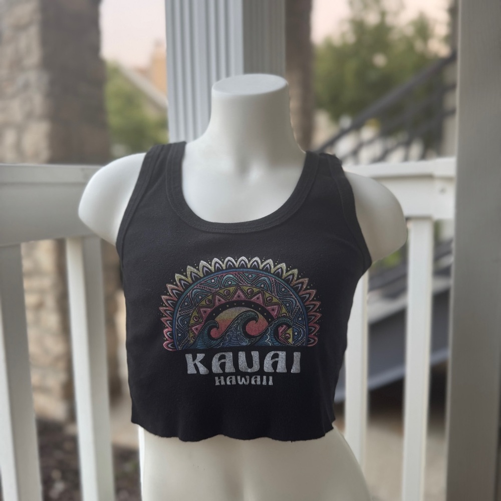 Black Kauai Crop Top